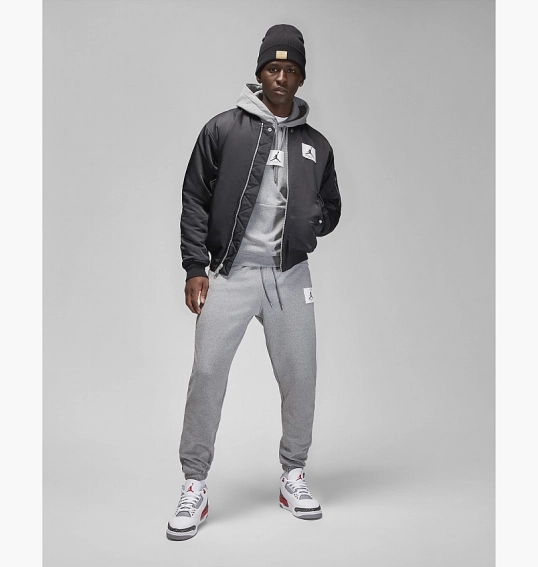 Худі Air Jordan Flight Fleece MenS Pullover Hoodie Grey DQ7338-091 фото 5 — інтернет-магазин Tapok