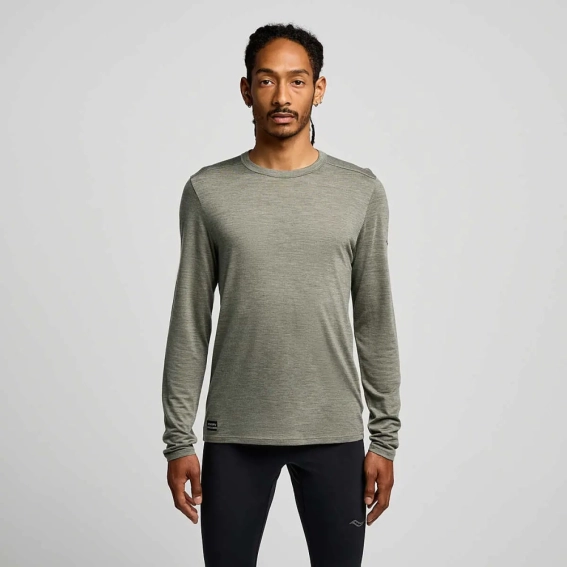 Футболка длинная. рукав Saucony PEREGRINE MERINO LONG SLEEVE SAM800362-BUH фото 1 — интернет-магазин Tapok