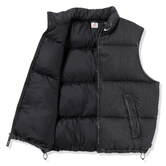 Жилетка Supreme x Nike Denim Puffer Vest Black FQ0323-010 фото 4 — інтернет-магазин Tapok