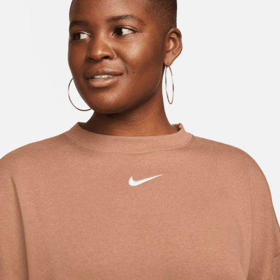 Кофта Nike Sportswear Collection Essentials Over-Oversized Fleece Crew DD5632-215 фото 3 — інтернет-магазин Tapok