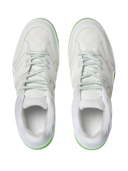 Кросівки Gucci Basket Low White Demetra Green 698785-2SHG0-9089 фото 3 — інтернет-магазин Tapok