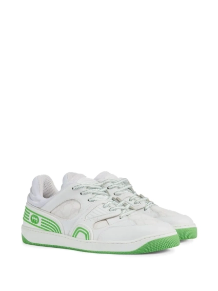 Кросівки Gucci Basket Low White Demetra Green 698785-2SHG0-9089 фото 4 — інтернет-магазин Tapok