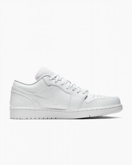 Кроссовки Jordan 1 Low Triple White Tumbled Leather 553558-130 фото 3 — интернет-магазин Tapok
