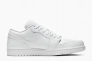 Кроссовки Jordan 1 Low Triple White Tumbled Leather 553558-130 Фото 3