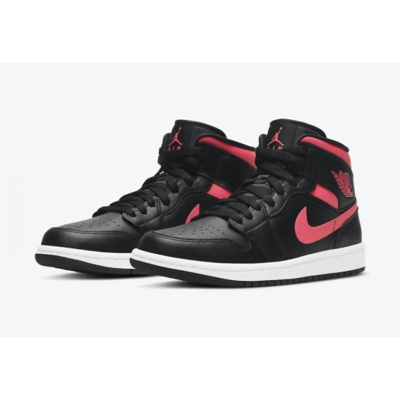 Кросівки Jordan 1 Mid Black Siren Red (W) BQ6472-004 фото 2 — інтернет-магазин Tapok