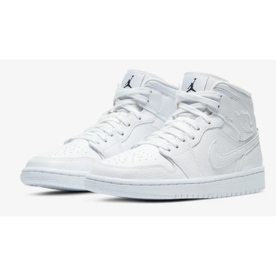 Кроссовки Jordan 1 Mid White Snakeskin (W) BQ6472-110 фото 4 — интернет-магазин Tapok