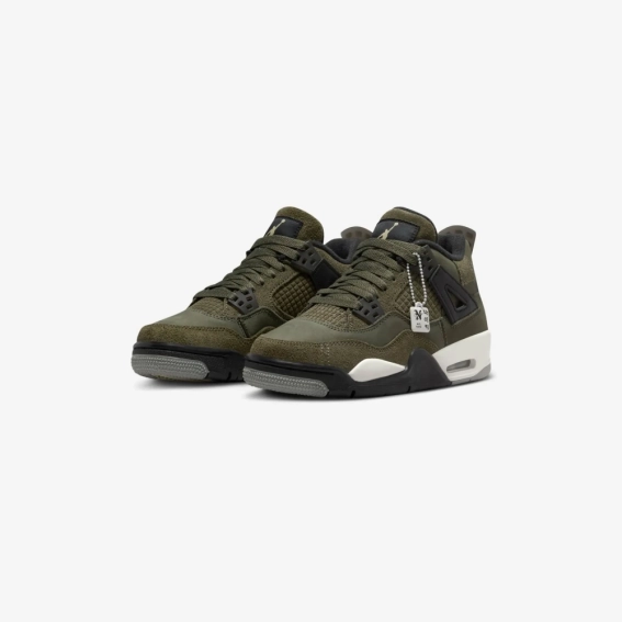 Кроссовки Jordan 4 Retro SE Craft Medium Olive (GS) FB9928-200 фото 3 — интернет-магазин Tapok