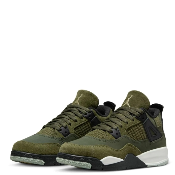 Кросівки Jordan 4 Retro SE Craft Medium Olive (PS) FB9929-200 фото 2 — інтернет-магазин Tapok