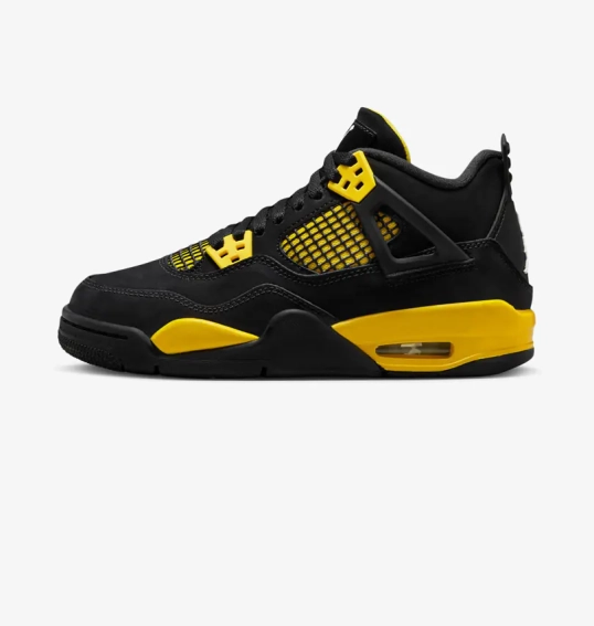 Кроссовки Jordan 4 Retro Thunder (2023) GS 408452-017 фото 1 — интернет-магазин Tapok