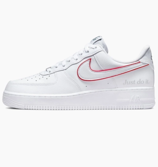 Кроссовки Nike Air Force 1 Low Just Do It Ультра Noble Green Metallic Silver University Red DQ0791-100 фото 1 — интернет-магазин Tapok