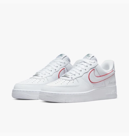 Кроссовки Nike Air Force 1 Low Just Do It Ультра Noble Green Metallic Silver University Red DQ0791-100 фото 5 — интернет-магазин Tapok
