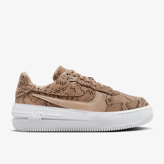Кросівки Nike Air Force 1 PLT.AF.ORM Brown Snakeskin Print (W) FJ4965-200 фото 4 — інтернет-магазин Tapok