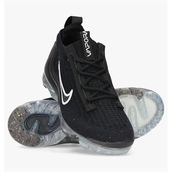 Кроссовки Nike Air VaporMax 2021 FK Black Metallic Silver (W) DC4112-002 фото 2 — интернет-магазин Tapok