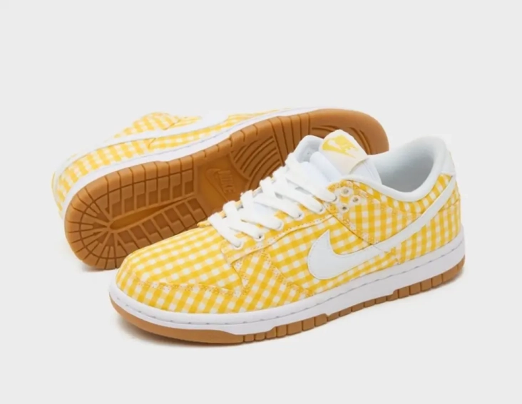 Кросівки Nike Dunk Low Yellow Gingham (W) DZ2777-700 фото 5 — інтернет-магазин Tapok