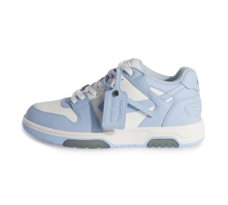 Кроссовки Off-White Out Of Office Low-Top calf leather Sneakers Light blue White OMIA189C99LEA0044001
