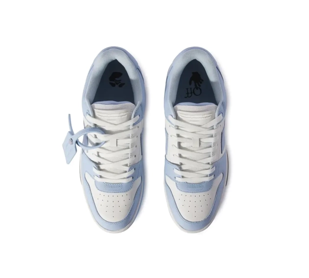 Кроссовки Off-White Out Of Office Low-Top calf leather Sneakers Light blue White OMIA189C99LEA0044001 фото 3 — интернет-магазин Tapok