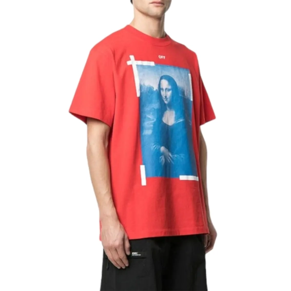 Футболка OFF-WHITE MONA LISA OVERSIZED T-SHIRT RED OMAA038R21JER0012501 фото 1 — інтернет-магазин Tapok