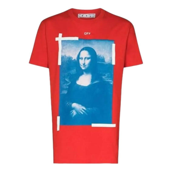 Футболка OFF-WHITE MONA LISA OVERSIZED T-SHIRT RED OMAA038R21JER0012501 фото 2 — інтернет-магазин Tapok