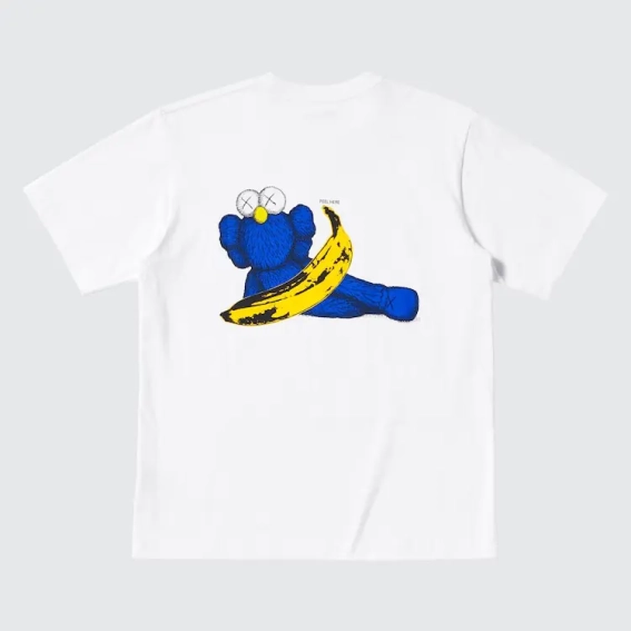 Футболка Uniqlo Kaws Warhol White Blue Kaws Banana (Uniqlo KAWS + Warhol UT Graphic T-Shirt Banana) 341-471321 фото 2 — интернет-магазин Tapok