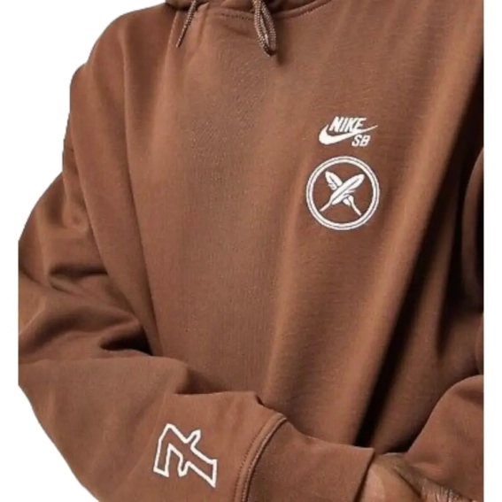 Худые Nike SB x Yuto Horigome Fleece Pullover Hoodie Brown FN0551-259 фото 3 — интернет-магазин Tapok