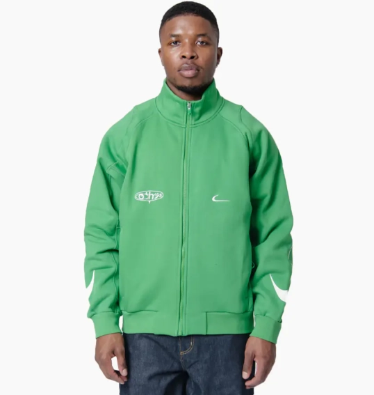 Худые Nike x Off-White MC Track Jacket Kelly Green DV4389-389 фото 1 — интернет-магазин Tapok