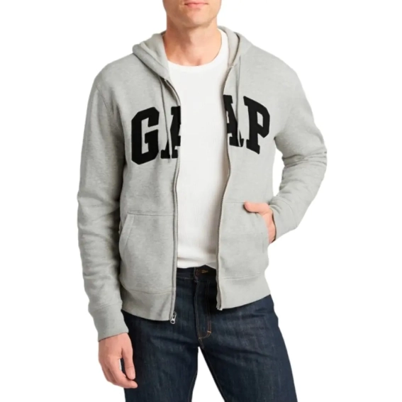 Толстовка Gap Logo Zip Hoodie Grey 218871731 M 218871731 фото 4 — інтернет-магазин Tapok
