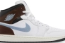 Кроссовки Air Jordan 1 Retro Mid SE &#39;Brown Blue Grey&#39; FQ7831-142 Фото 2