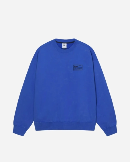 Світшот NIKE X STÜSSY ACID-WASHED FLEECE CREW BLUE (DR4024-480) DR4024-480 фото 1 — інтернет-магазин Tapok