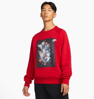 Футболка Nike Masterpiece Pack photo print crew neck fleece sweatshirt in red DD6515-687