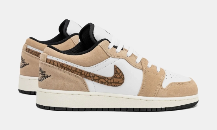 Кроссовки Jordan 1 Low SE Brown Elephant (GS) DZ5368-201 фото 3 — интернет-магазин Tapok