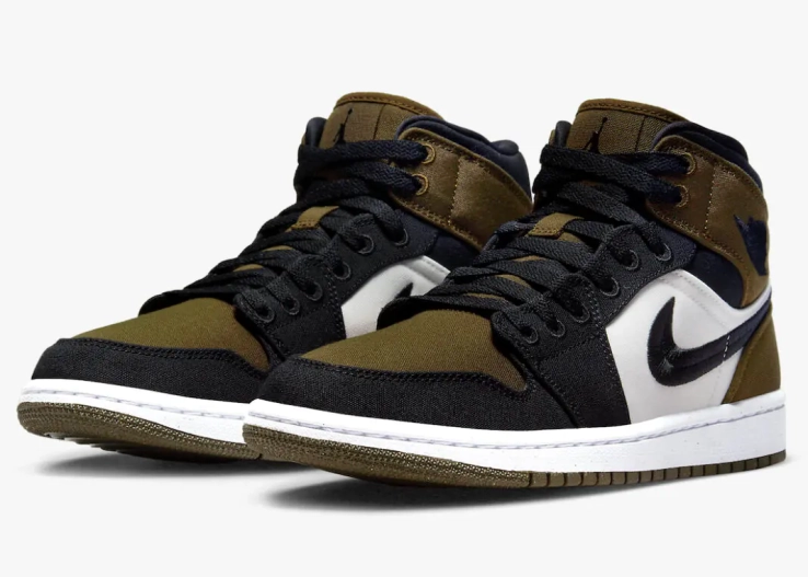 Кроссовки Jordan 1 Mid Olive Toe (W) DV0427-301 фото 5 — интернет-магазин Tapok