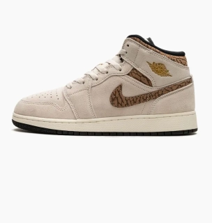 Кроссовки Jordan 1 Mid SE Brown Elephant (GS) DZ5369-102