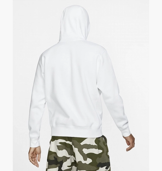 Толстовка чоловіча NikeNsw Club Hoodie Po Bb White BV2654-100 фото 4 — інтернет-магазин Tapok