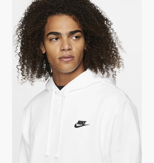 Толстовка чоловіча NikeNsw Club Hoodie Po Bb White BV2654-100 фото 7 — інтернет-магазин Tapok