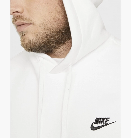 Толстовка чоловіча NikeNsw Club Hoodie Po Bb White BV2654-100 фото 11 — інтернет-магазин Tapok