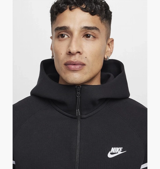 Толстовка чоловіча Nike Tech Windrunner Fleece Full-Zip Jacket Black FZ0754-010 фото 4 — інтернет-магазин Tapok