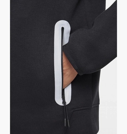 Толстовка чоловіча Nike Tech Windrunner Fleece Full-Zip Jacket Black FZ0754-010 фото 7 — інтернет-магазин Tapok