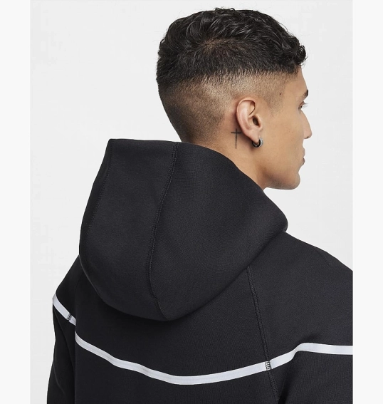 Толстовка чоловіча Nike Tech Windrunner Fleece Full-Zip Jacket Black FZ0754-010 фото 8 — інтернет-магазин Tapok