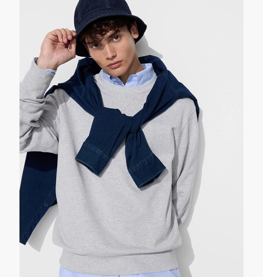 Свитшот унисекс Uniqlo Sweatshirt Grey 444966-05 фото 2 — интернет-магазин Tapok