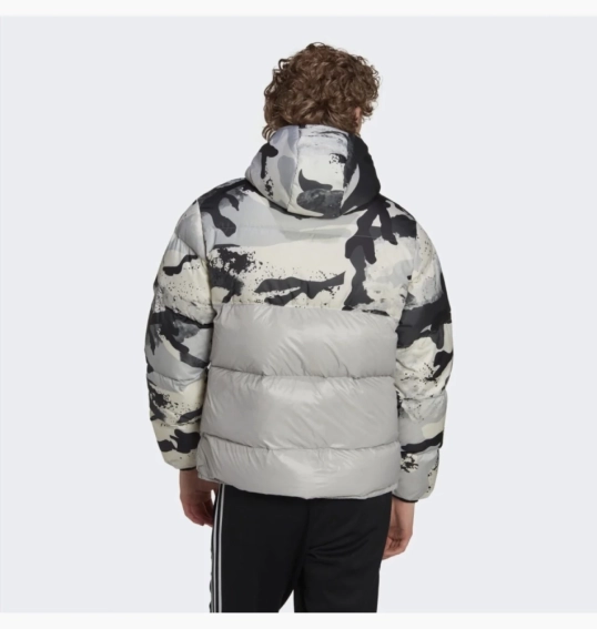 Пуховик Adidas Down Regen Camo Hooded Puffer Jacket Grey HK5030 фото 2 — інтернет-магазин Tapok