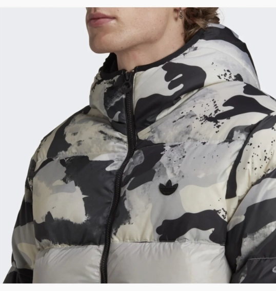 Пуховик Adidas Down Regen Camo Hooded Puffer Jacket Grey HK5030 фото 4 — інтернет-магазин Tapok