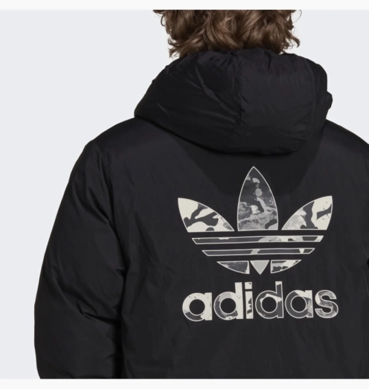 Пуховик Adidas Down Regen Camo Hooded Puffer Jacket Grey HK5030 фото 5 — інтернет-магазин Tapok