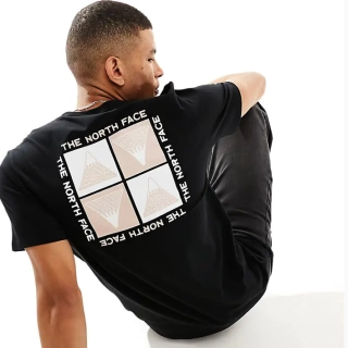 Футболка The North Face collage back print T-shirt black pink NF0A89E9JK31