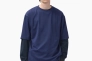 Футболка унісекс Uniqlo Airism Cotton Oversized Crew Neck Half-Sleeve T-Shirt Blue 465185-69 L 465185-69 Фото 1