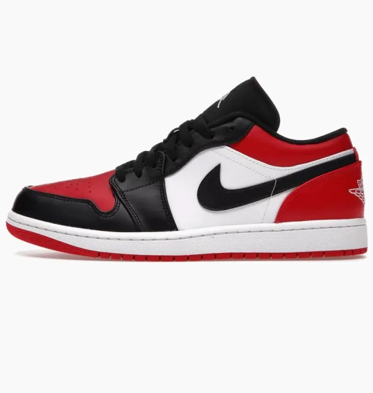 Кроссовки Jordan 1 Low Bred Toe 553558-612 фото 1 — интернет-магазин Tapok
