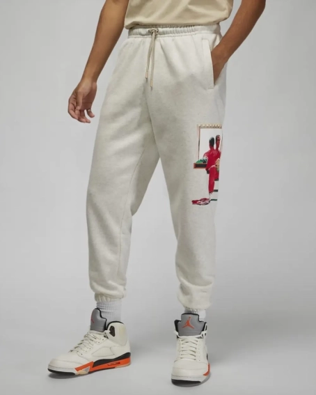 Брюки Air Jordan Artist Series By Jacob Rochester Fleece Pants White DV1601-141 фото 2 — интернет-магазин Tapok
