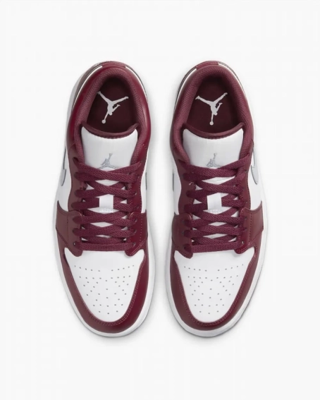 Кросівки Jordan 1 Low White Bordeaux 553558-615 фото 4 — інтернет-магазин Tapok