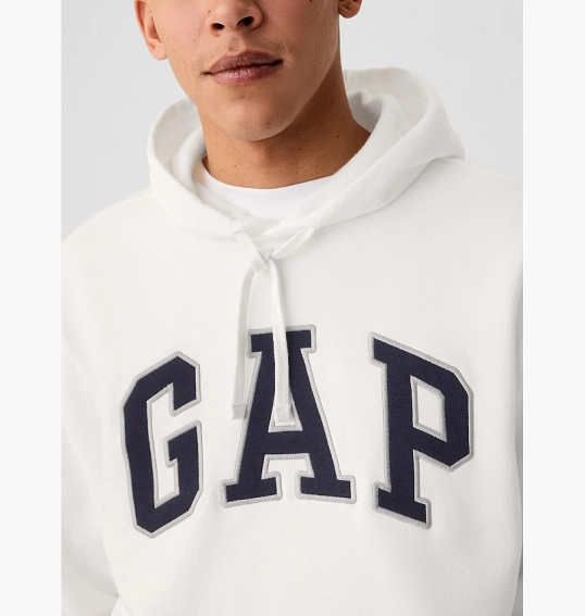 Худі унісекс Gap Vintage Soft Arch Logo Hoodie White 715036031 фото 3 — інтернет-магазин Tapok