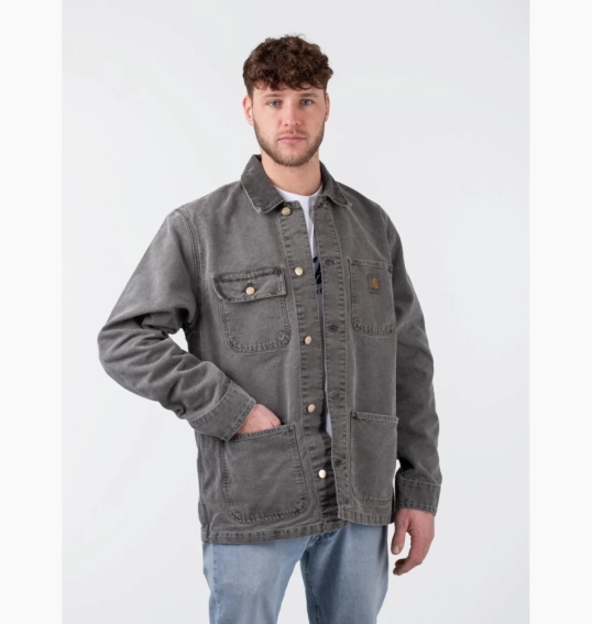 Джинсовка Carhartt Michigan Coat Grey I026480.00E.FH.03-1 S I026480.00E.FH.03-1 фото 3 — интернет-магазин Tapok