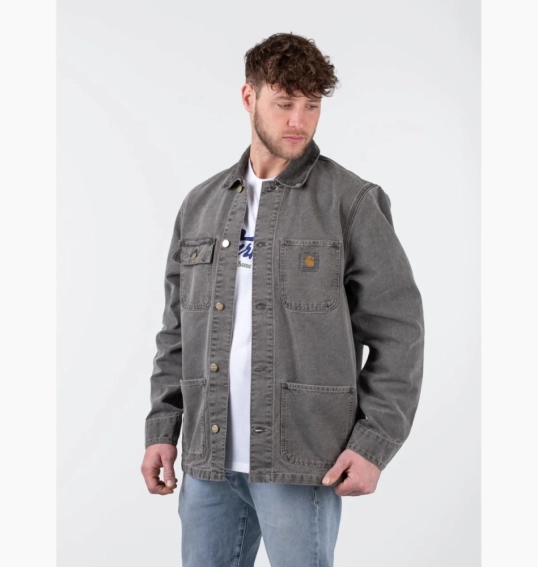 Джинсовка Carhartt Michigan Coat Grey I026480.00E.FH.03-1 S I026480.00E.FH.03-1 фото 5 — интернет-магазин Tapok